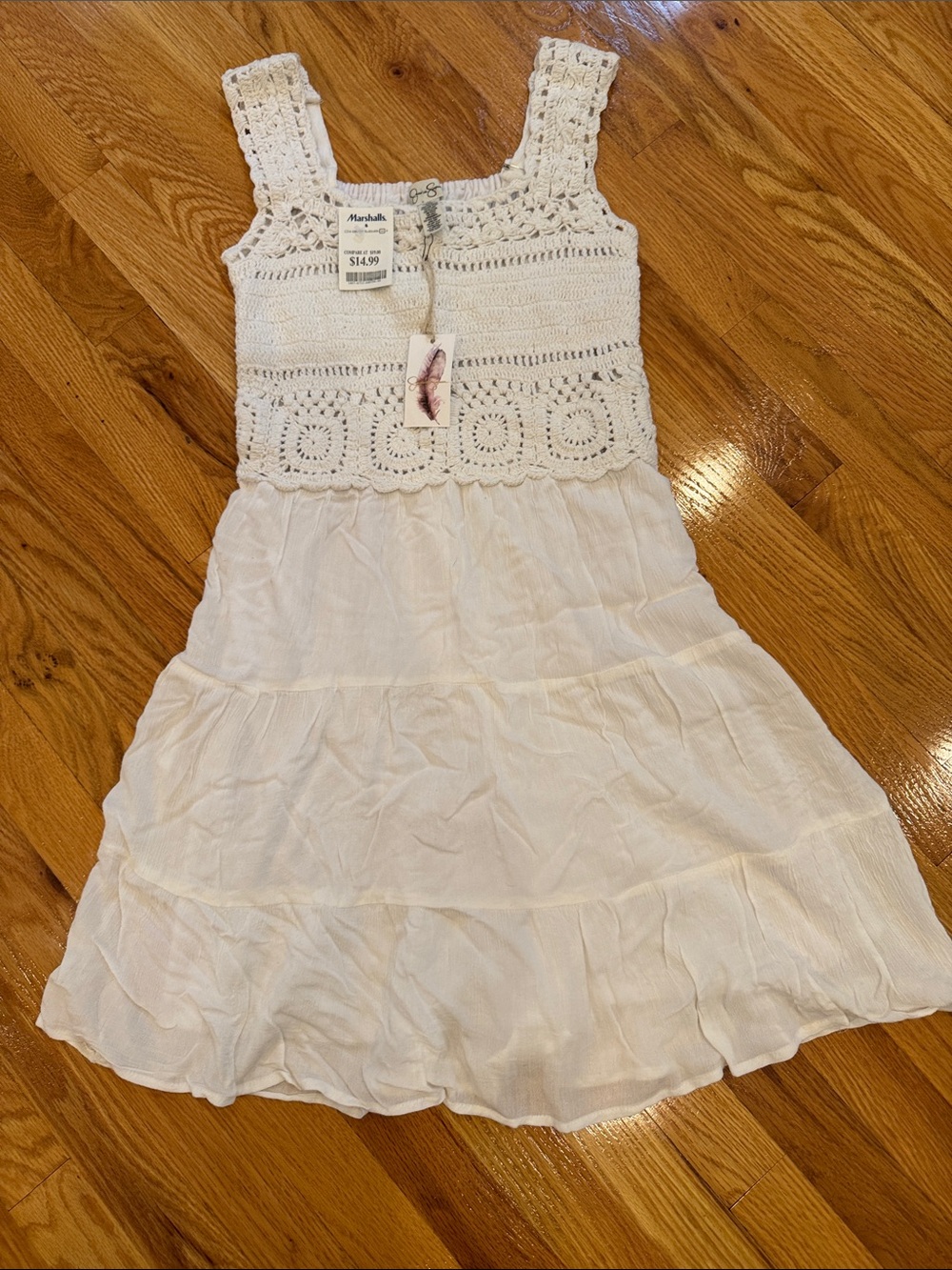 NWT - Women’s Jessica Simpson Crochet Bodice Tiered Summer Dress